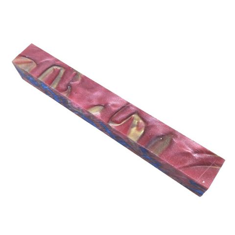 Acrylic Pen Blank Red / Blue / Gold Swirl ***