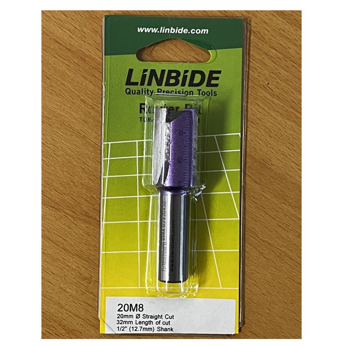 Linbide 20mm Straight Cutter 1/2" Shank