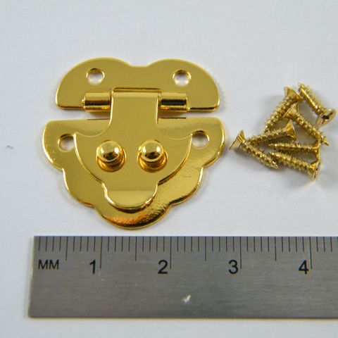 Brass Plated Clip Down Box Catch