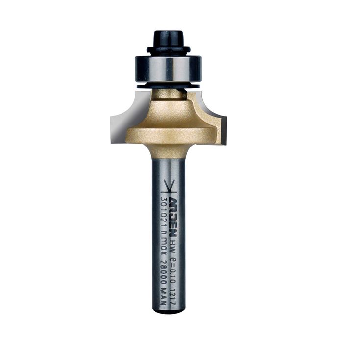 Arden Round Over Bit with Bearing - 4.76mm Radius 1/4" Shank  ***