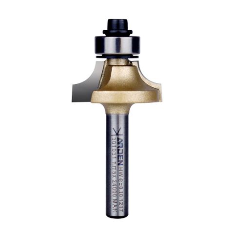 Arden Round Over Bit with Bearing - 6.35mm Radius 1/4" Shank  ***