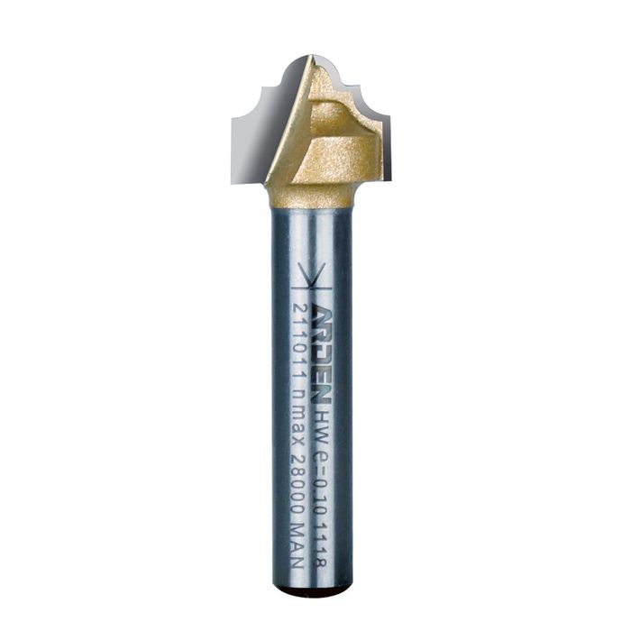 Arden Classic Plunge Bit 1/4in. Shank 12.7mm Cut Ø 9.52 mm Cut L.