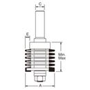 Arden Professional Finger Joint Bit 1/2in. Shank  mm Cut Ø 40.08 mm Cut L.