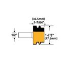 Arden Tongue and Groove Bit 1/2in. Shank 47.62 mm Cut Ø 27.78 mm Cut L.