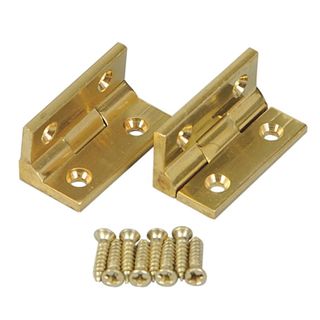 Small Brass Plated Butterfly Hinges > Butterfly Hinges > Wood-Dowel