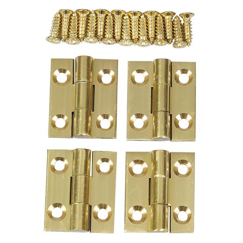Solid Brass Butt Hinge 3/4" x 5/8" (19mm x 16mm) - 2 pair