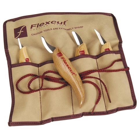 Flexcut Carving Knives 4 pce Tool roll