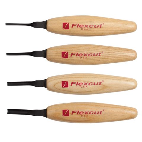 Flexcut Shallow U Gouge Chisel Micro Tool Set