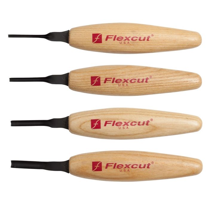 Flexcut Shallow U Gouge Chisel Micro Tool Set