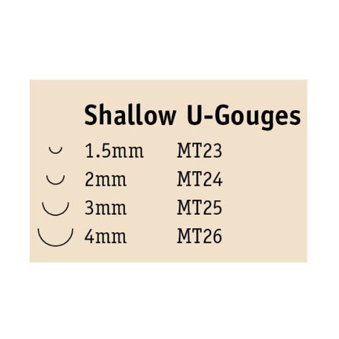 MT400 Shallow U-Gouge Micro Tool Set - Flexcut Tool Company