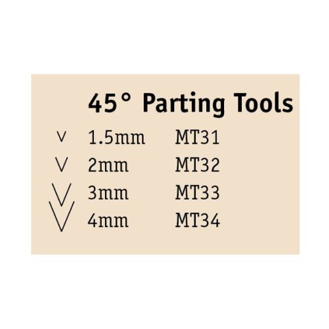 MT600 45 deg. Parting Micro Tool Set - Flexcut Tool Company