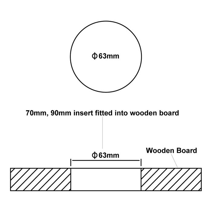 70mm Clock Insert with Arabic Numbers