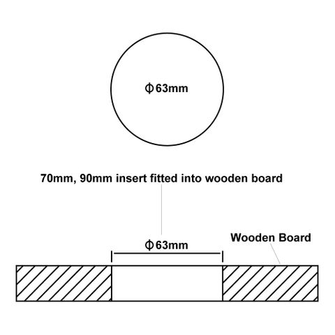 90mm Clock Insert with Arabic Numbers