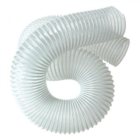 Clear Flexible Plastic Hose - 5 inch dia - 1 meter length