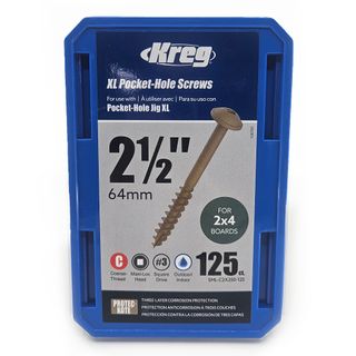 Kreg Pocket Hole Screws - 64mm Coarse/MaxiLoc Head - ProtecKote - 125 pack