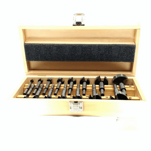 15 pce Forstner Bit Set Metric in Wooden Box