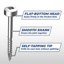 Kreg Pocket Hole Screws - 25mm Coarse/Pan Head - Zinc - 100 pack