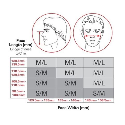 STEALTH/ML - AIR STEALTH HALF MASK MEDIUM/LARGE