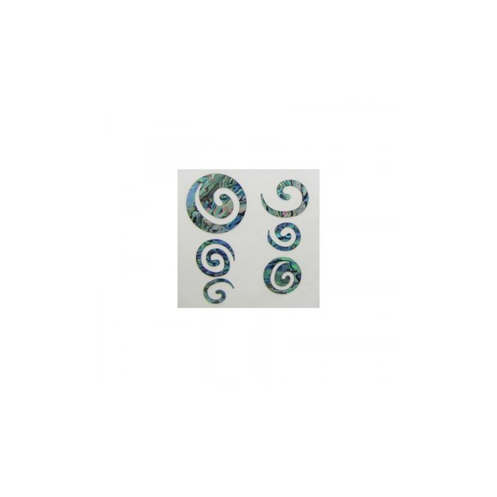 Paua Theme Stickers Koru 6 pce