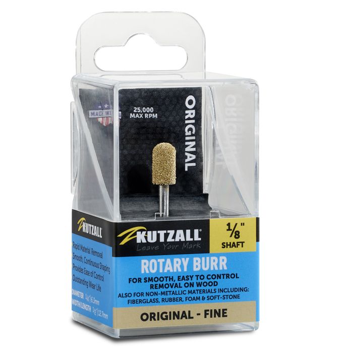 Kutzall Ball Nose 6.3mm Diameter 1/8" shank - Fine