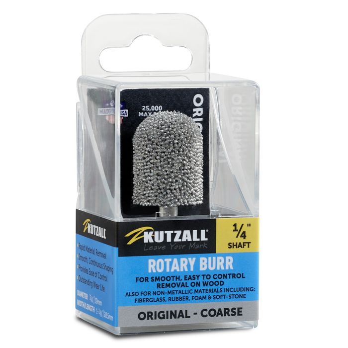 Kutzall Ball Nose 19mm Diameter 1/4" shaft - Coarse