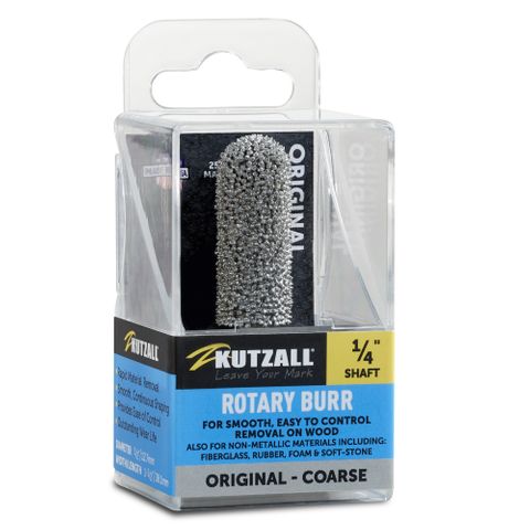 Kutzall Ball Nose 13mm Diameter 1/4" shaft - Coarse