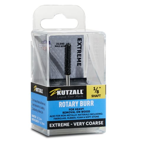 Kutzall Ball Nose 3.1mm Diameter 1/8" shaft - Very Coarse