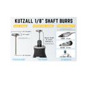 Kutzall Rotor Saw Burr 19mm Diameter 1/8" shaft - Very Coarse