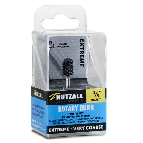 Kutzall Ball Nose 6.3mm Diameter 1/8" shank - Very Coarse