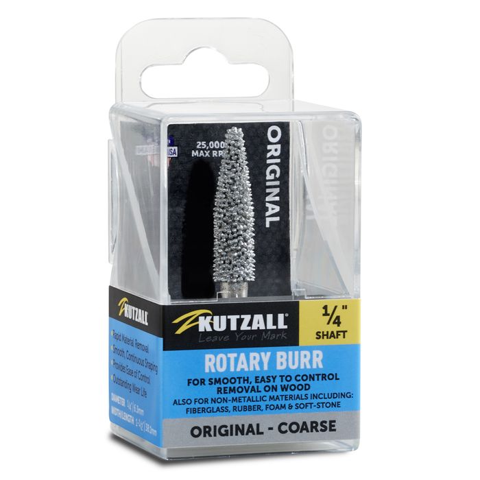 Kutzall Taper 6.3mm Diameter 1/4" shaft -Coarse