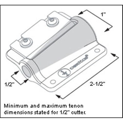 Tap Tenon Cutter 1/2in 1in max