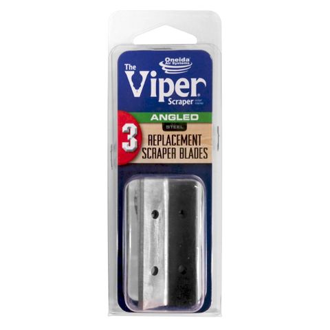 Viper Scraper Angled Steel Replacement Blades - Pack of 3 ***