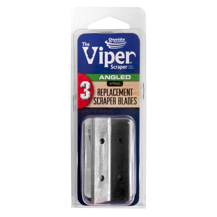 Viper Scraper Angled Steel Replacement Blades - Pack of 3 ***