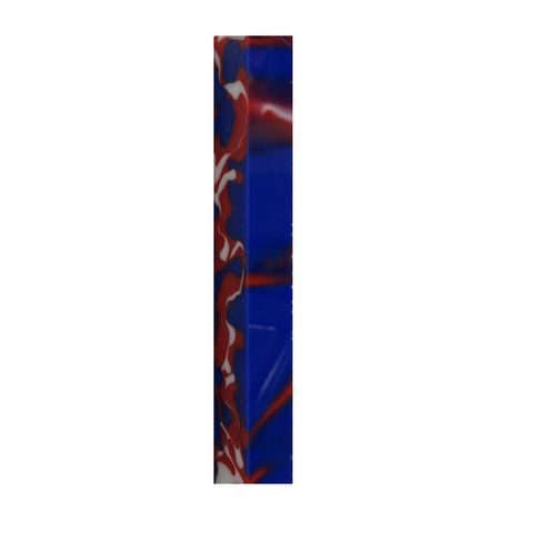 Acrylic Pen Blank with Red White Blue Swirl