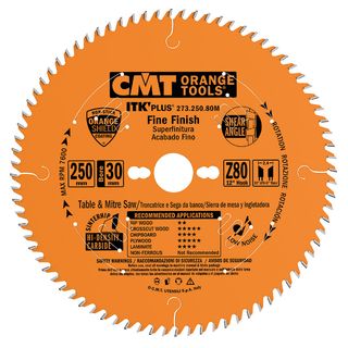 CMT Ultra ITK Fine Finish Blade - 250mm x 80 Teeth