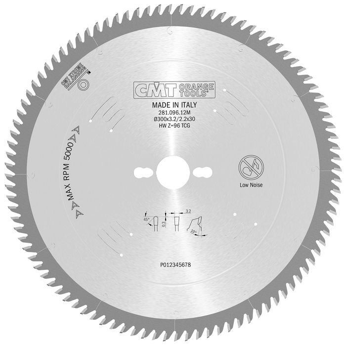 Mel & Finish 300mm 96Teeth 3.2Kerf