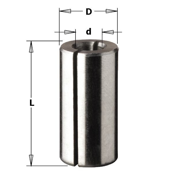 Collet Reducer 1/2in OD 1/4in ID