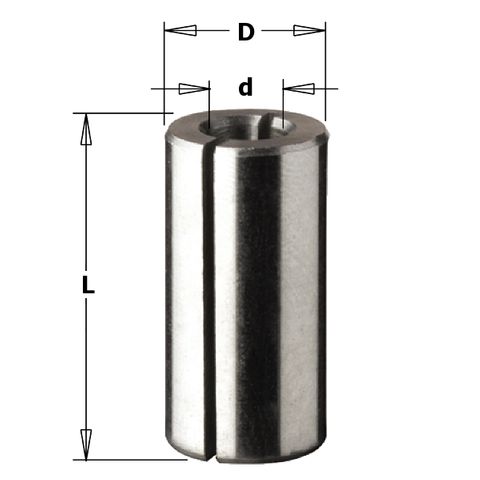 Collet Reducer 1/2in OD 8mm ID