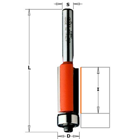 CMT Flush Trim Bit 12.7D x 25.4 with -5° Shear Angle