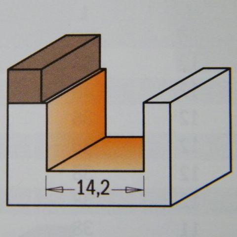 CMT Pattern Bit 9/16in / 14.2mm with B/Brg