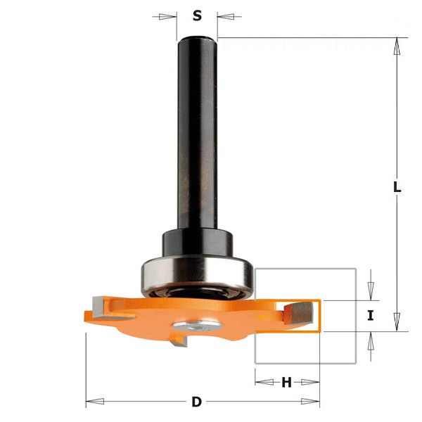 Slot Cutter 3.2mm Flush w brg 823-332-11B