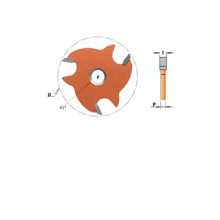 Slot Cutter 5mm Flush 823-350-11