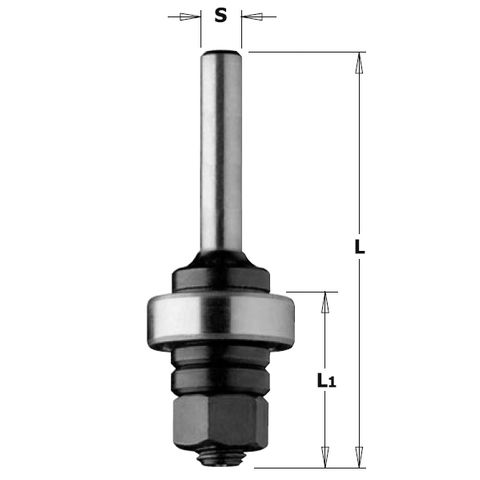 Slot Cutter Arbor with Bearing 1/2in S