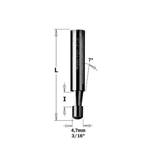 Solid Carbide Trimmer 7* /  6.35mmD