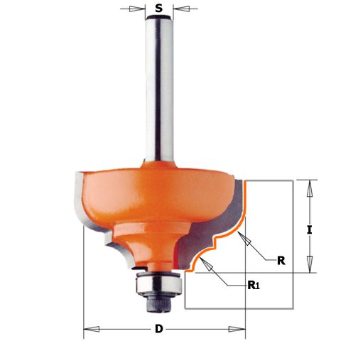 CMT Classical Ogee Bit W/Brg 6.4-4.8mm 1/4 S ***