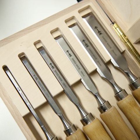 Pfeil Bench Chisel Set in Beechwood Box (6)