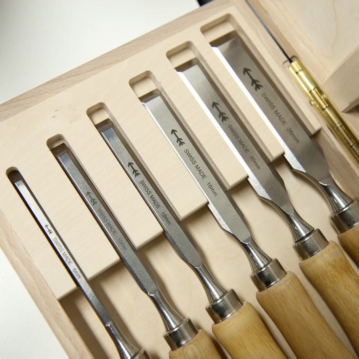 Pfeil Bench Chisel Set in Beechwood Box (6)