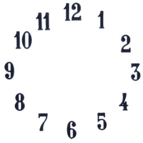 Clock Numbers Arabic 3/8" (9.5mm) - Black