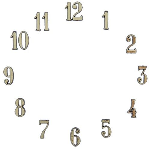 Clock Numbers Arabic 3/8 (9.5mm) - Gold