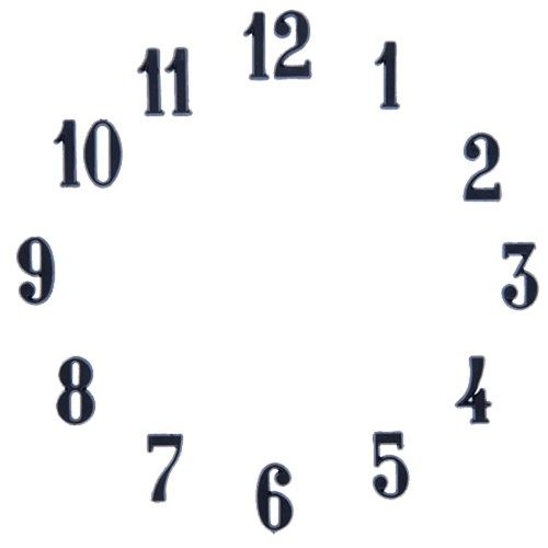 Clock Numbers Arabic 1/2 (13mm) - Black